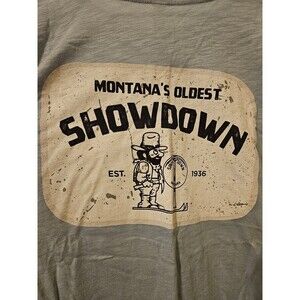 Men's Extra Large Longsleeve Tshirt Montana Showdown